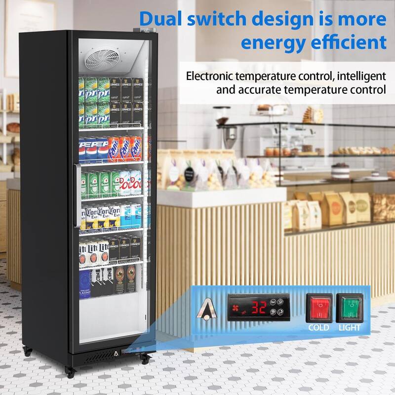 Commercial Display Refrigerator, 12.4 Cu. Ft.