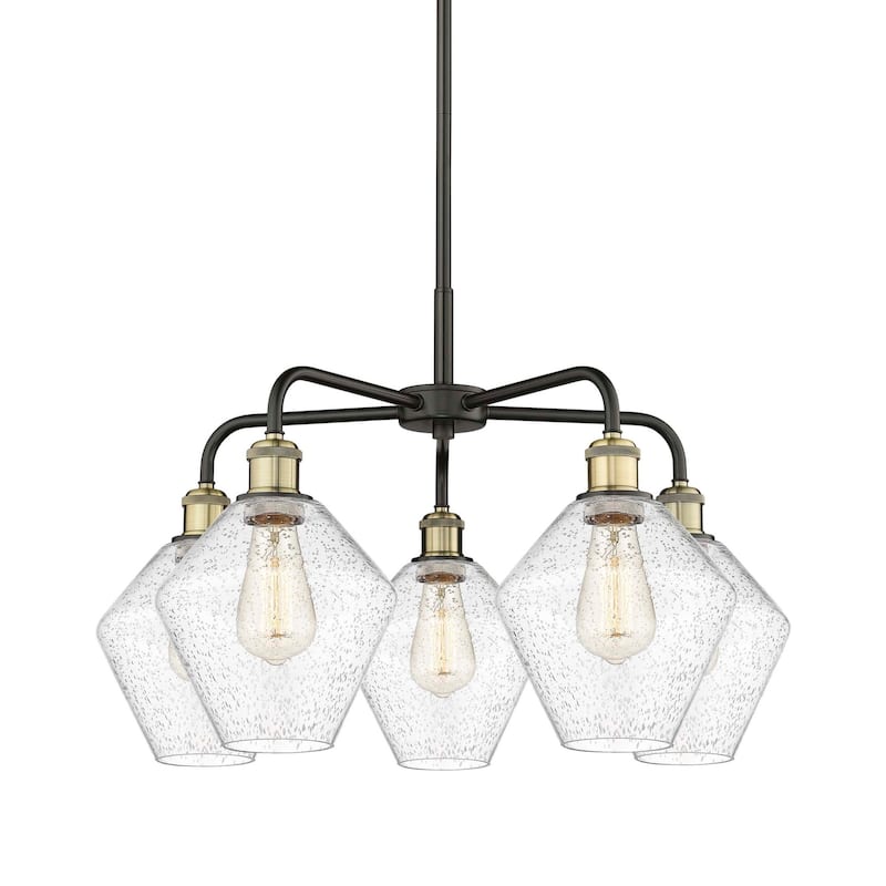 Innovations Lighting 516-5CR-17-26 Cindyrella Chandelier Cindyrella 5 - Black Antique Brass / Seedy