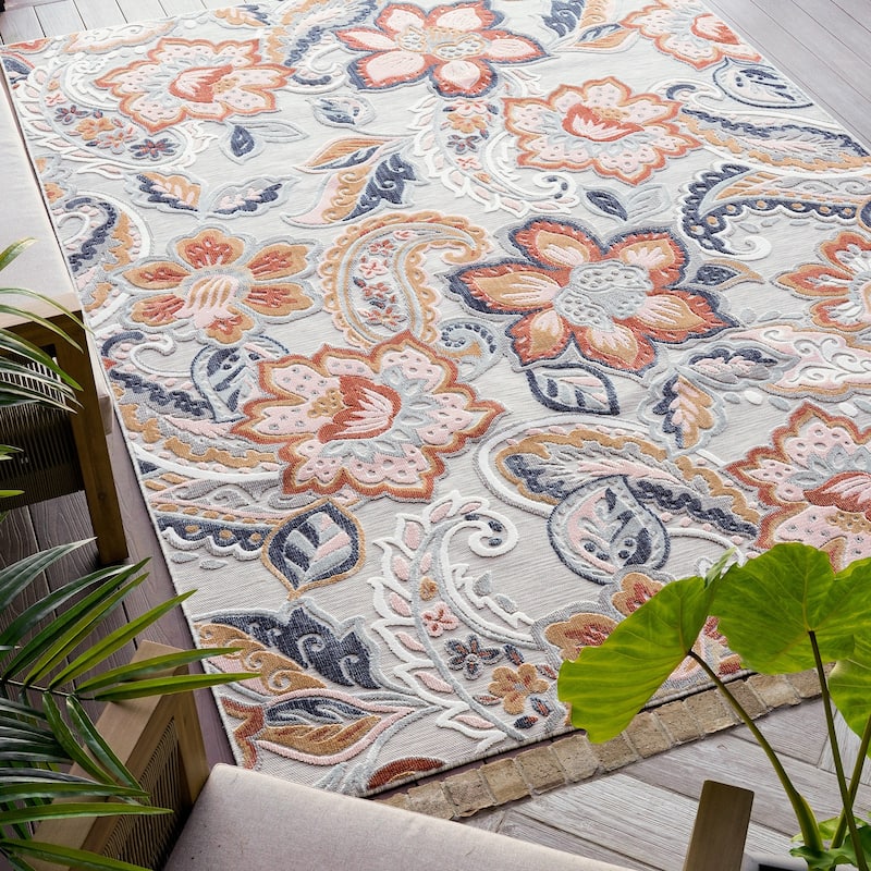 Tropicana Tropical Floral Indoor/Outdoor Area Rug
