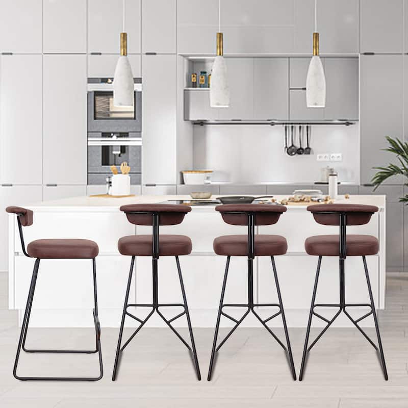 29" Upholstered Bar Stools with Metal Legs Bed Bath & Beyond 37283974