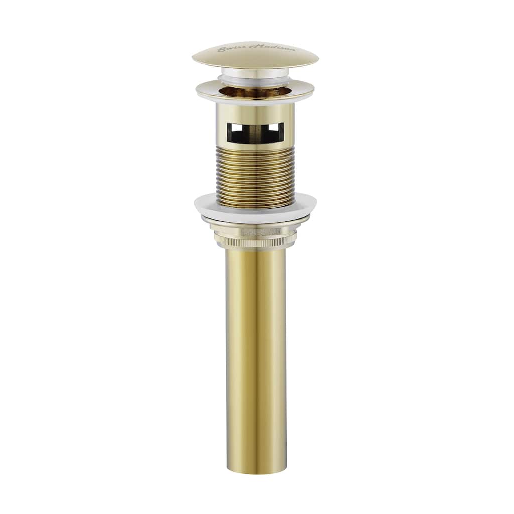Swiss Madison Residential Pop Up Sink Drain 1.75 In Gold - 2.6" x 1.25" 8.05"