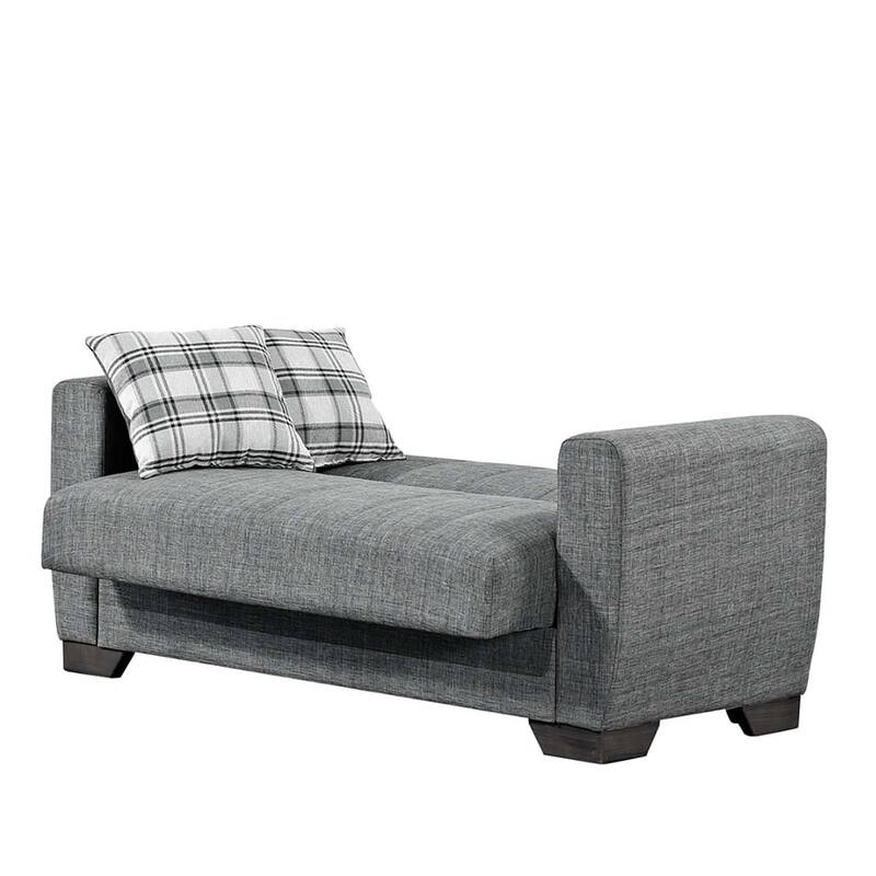 Collection Upholstered Convertible Loveseat With Storage