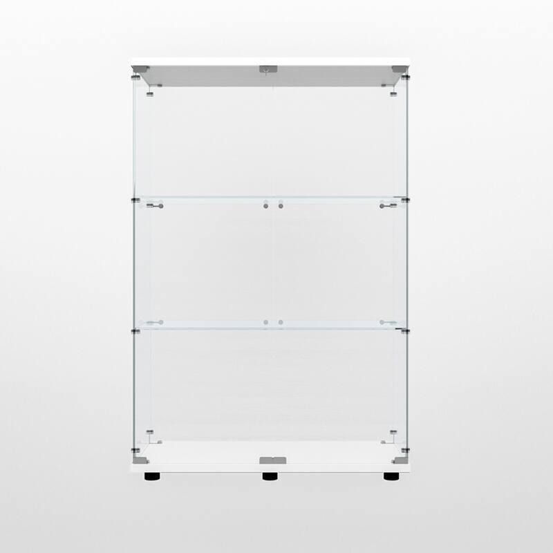 Tempered Glass Display Cabinet,Wine Cabinet,storage Cabinet,File Cabinet,with Battery-powered paipai light,Adjustable Floor Feet
