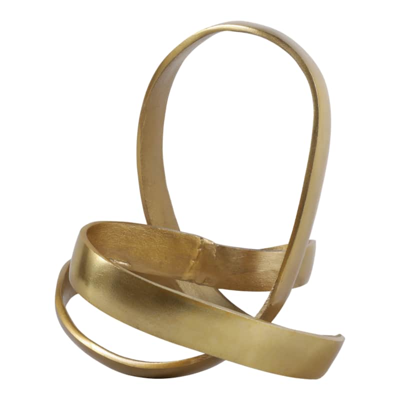 Decorative Aluminum Metal Knot Sculptural - 11"