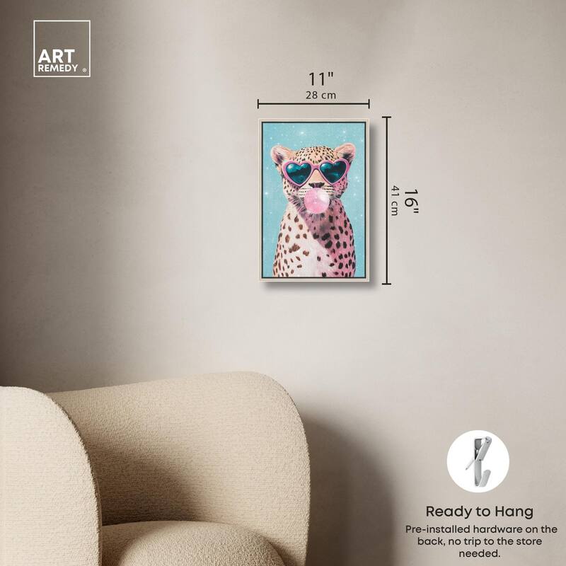 Pastel Cheetah Bubblegum Canvas by Art Remedy