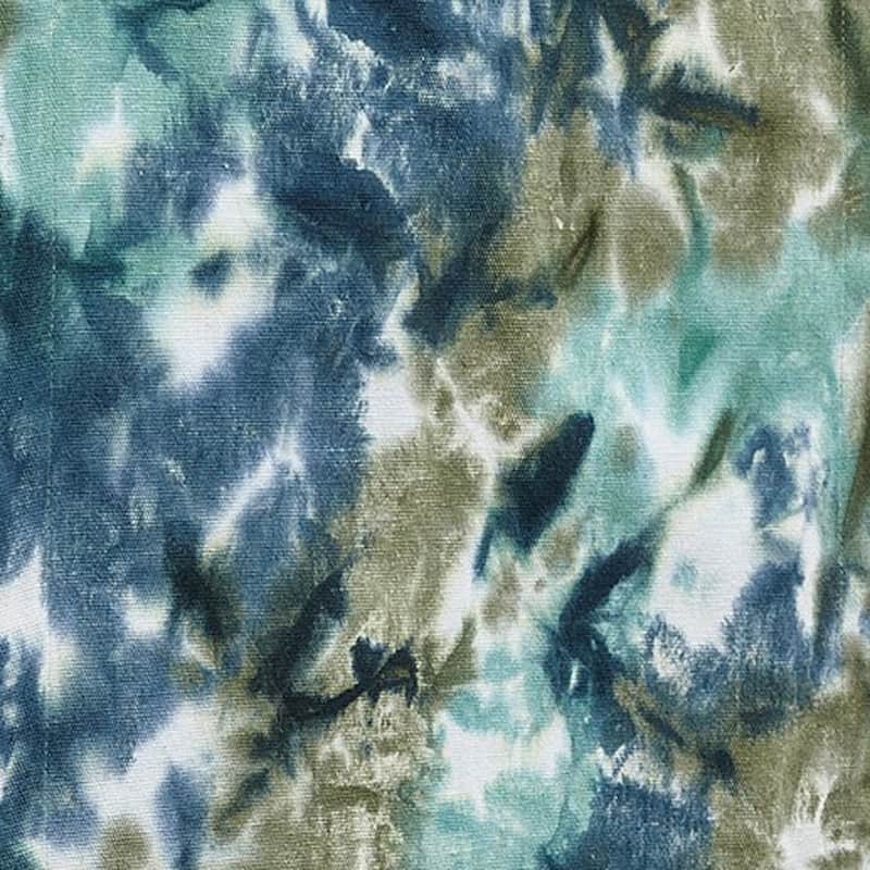 Tie Dye Cotton Blue and Green Cotton Machine Washable Table Runner Décor Decoration, 72" x 18"-in.