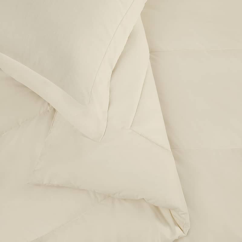 Brooklyn Loom Solid Cotton Percale Comforter Set