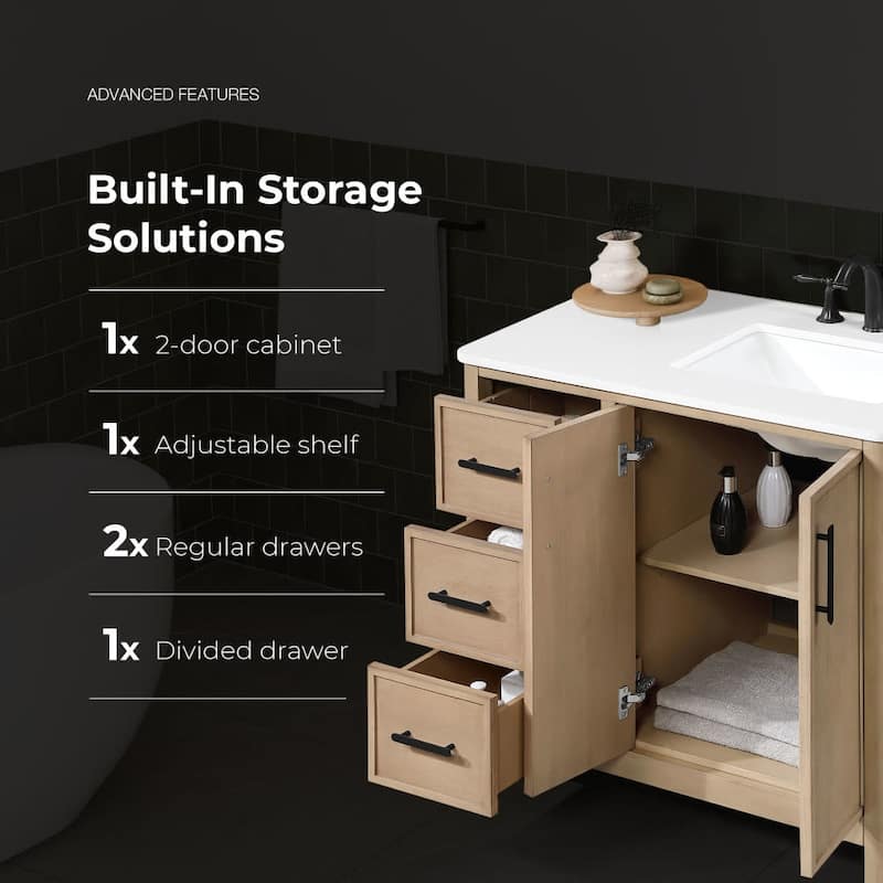 Ove Decors SOLAS-36 Solas 36" Free Standing Single Basin Vanity Set