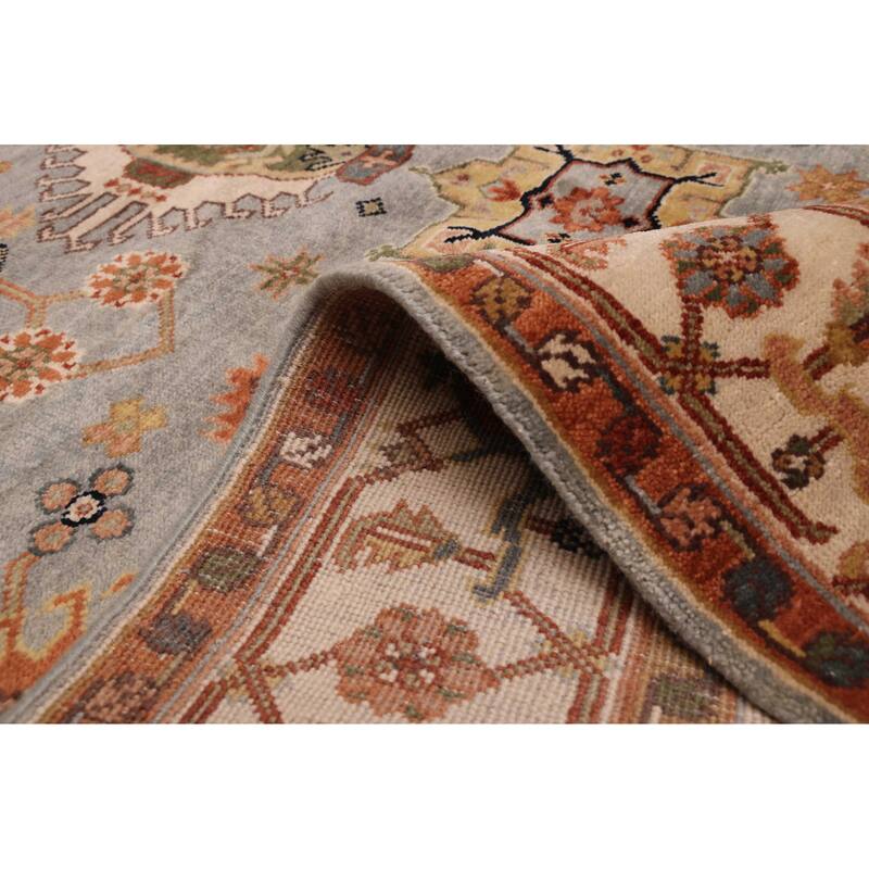 ECARPETGALLERY Hand-knotted Jules Sultane Light Denim Blue Wool Rug - 5'8 x 8'11