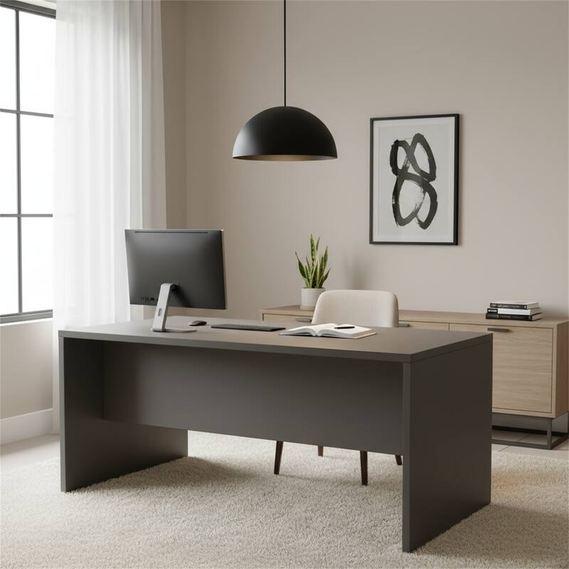 24" Diameter Integrated LED Black Pendant - Black