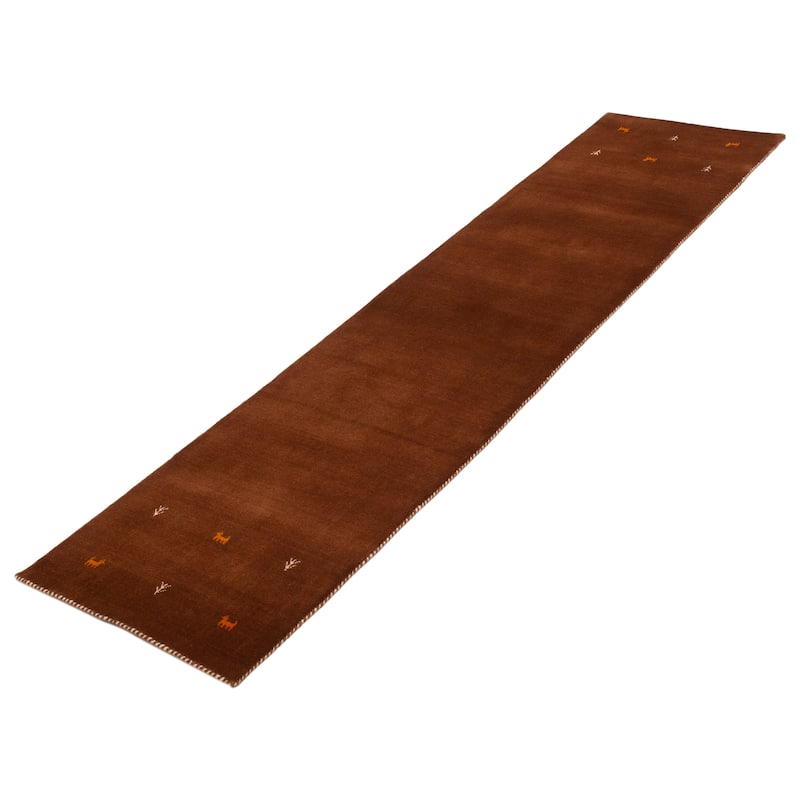 Kashkuli Gabbeh Brown Rug 2'8" x 11'3" - 2'8 x 11'3