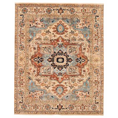 ECARPETGALLERY Hand-knotted Jules Sultane Ivory Wool Rug - 7'9 x 9'8