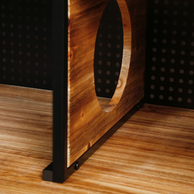 55.12" Spacious Cat House with Tempered Glass
