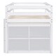 preview thumbnail 15 of 144, Twin/Full Size Low Loft Bed with Retractable Writing Desk and 4 Drawers, Wooden Loft Bedframe w/ Lateral Portable Desk & Shelves
