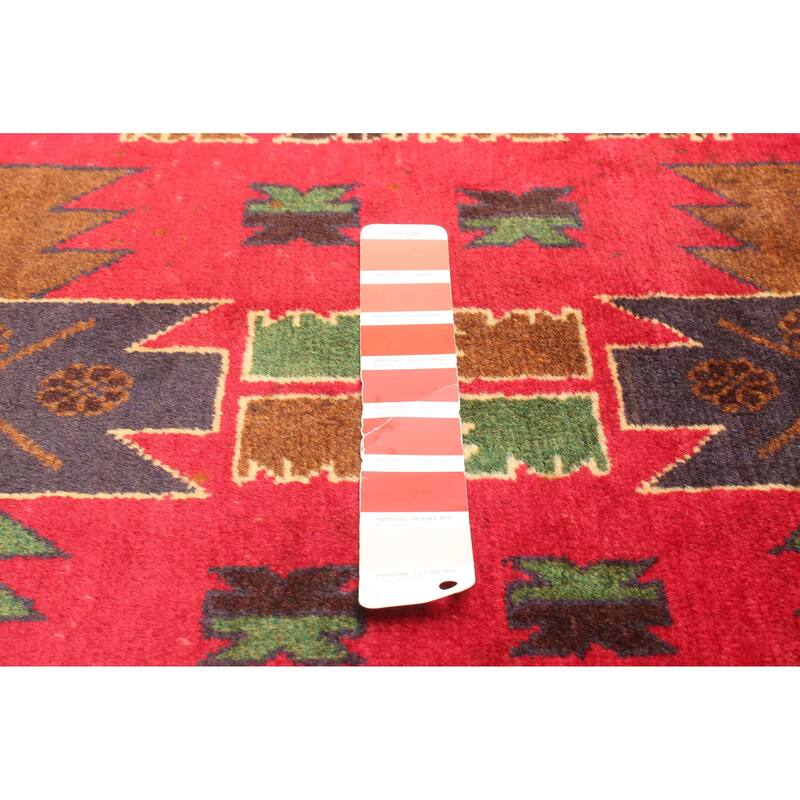 ECARPETGALLERY Hand-knotted Teimani Red Wool Rug - 2'9 x 4'10