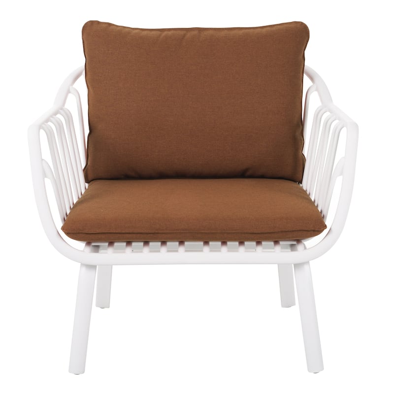 Carli Modern Indoor/Outdoor Club Chairs with Cushions (Set of 2) by Christopher Knight Home