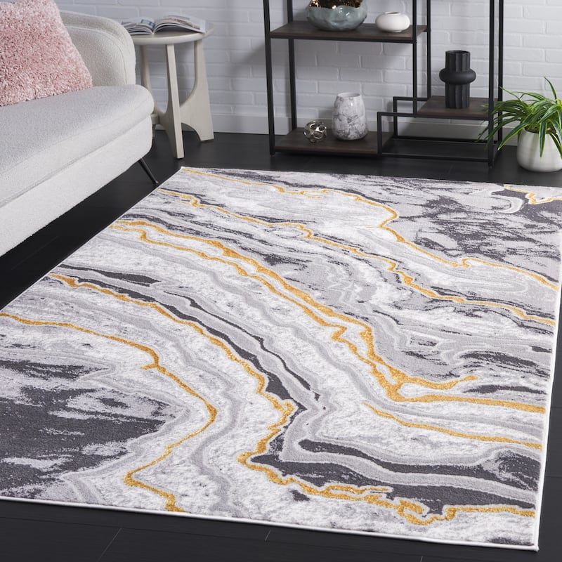 SAFAVIEH Amelia Donielle Modern & Contemporary Rug - 9' x 12' - Grey/Gold