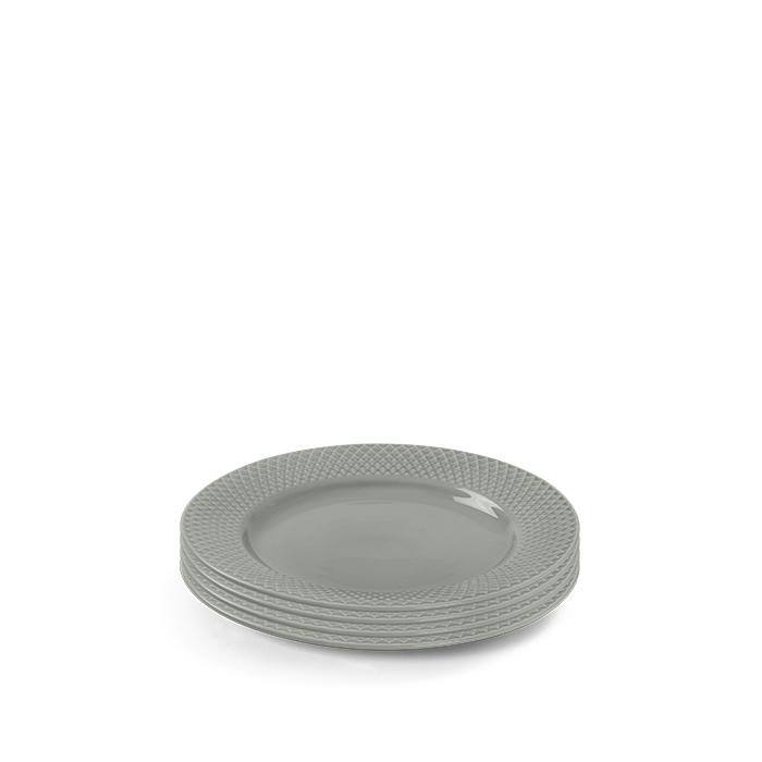 Rhombe Earth Lunch Plate Set, Moss, 4 Pcs. - 8.3