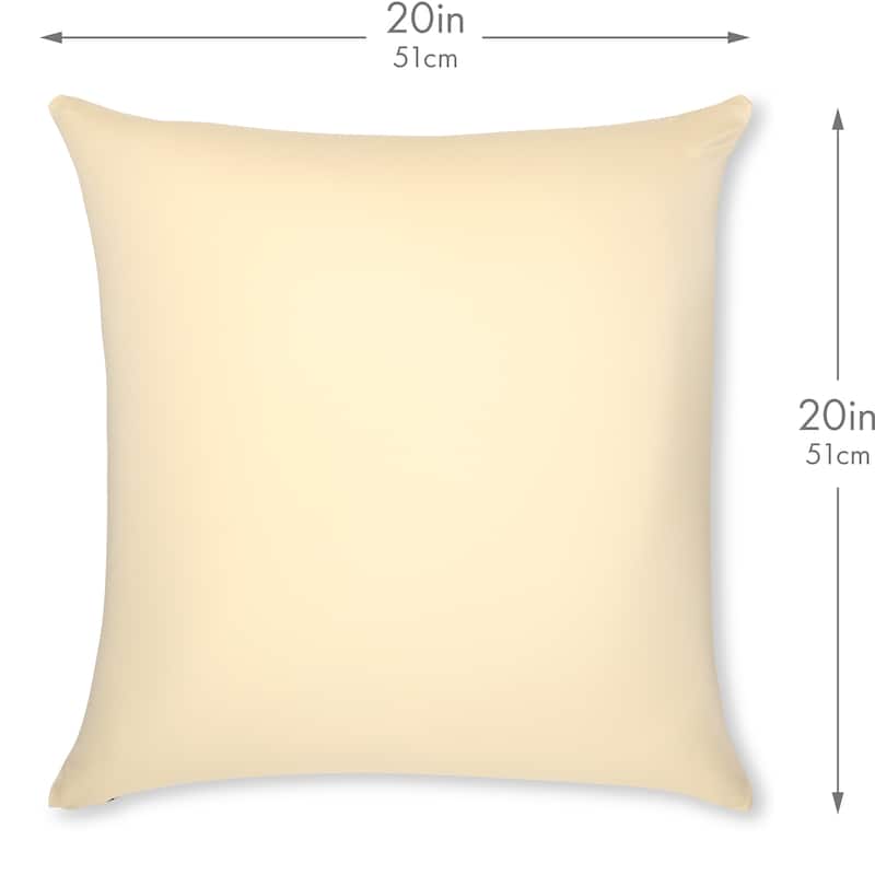 Throw Pillow Cozy Soft Microbead Off White Creme: 1 Pc