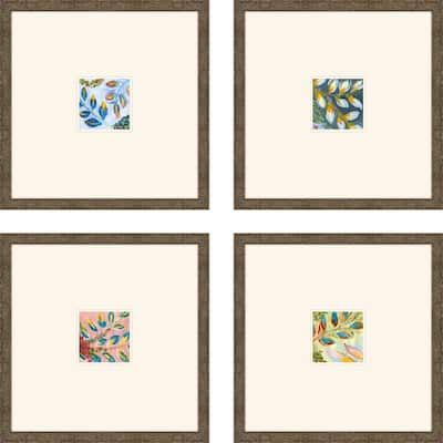 Botanica III S/4 Framed Art Exclusive Giclee Under Glass - Blue