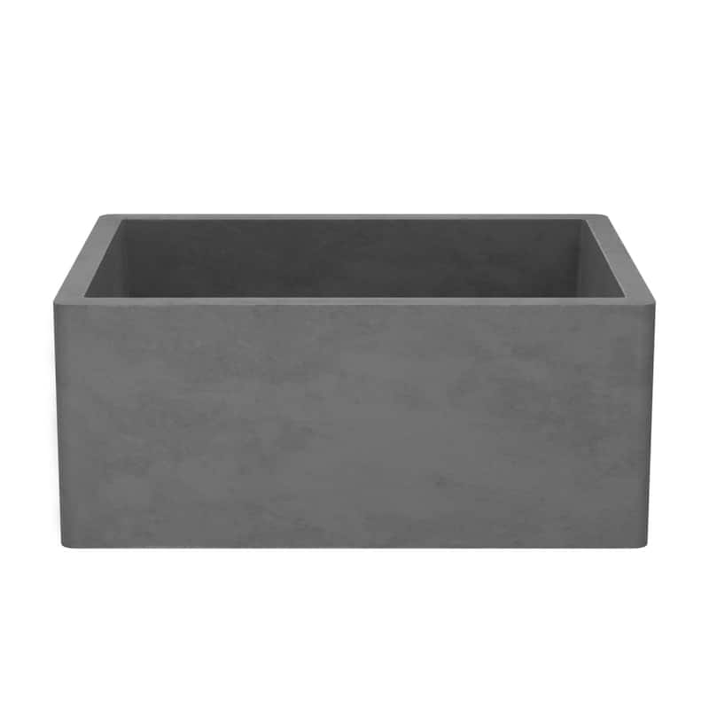 NativeStone Farmhouse 24" Kitchen Sink - 24" x 18" x 10.25" - Slate