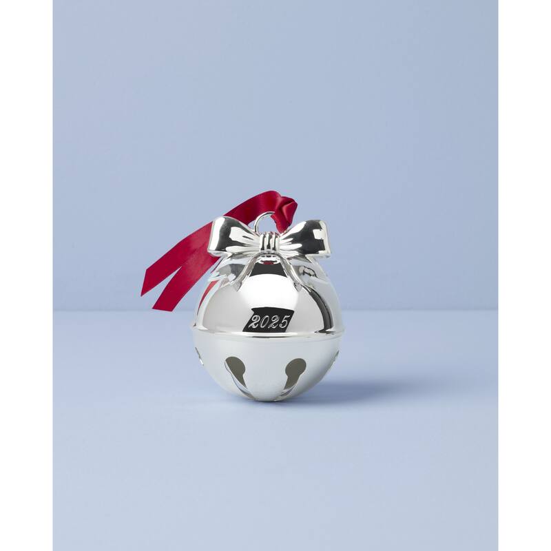 Lenox 2025 Jingle Bell Silverplate Ornament - 2.75" Round