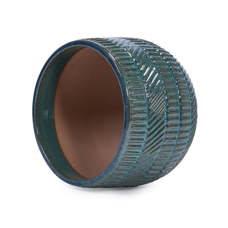 Handmade Textured Ceramic Pots for Succulents & Herbs, Indoor/Outdoor