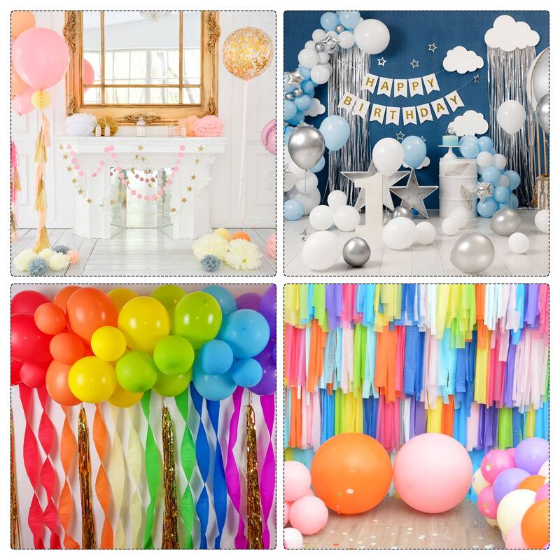 Crepe Paper Streamers 6 Rolls for Decoration