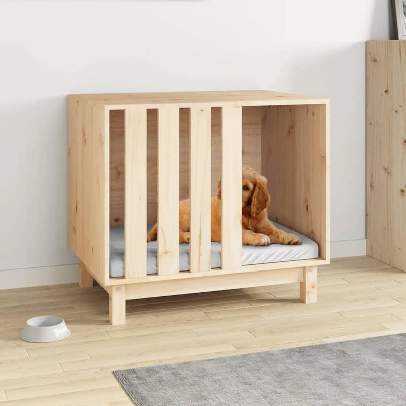 vidaXL Dog House Pine Solid pine wood (untreated) Medium Durable