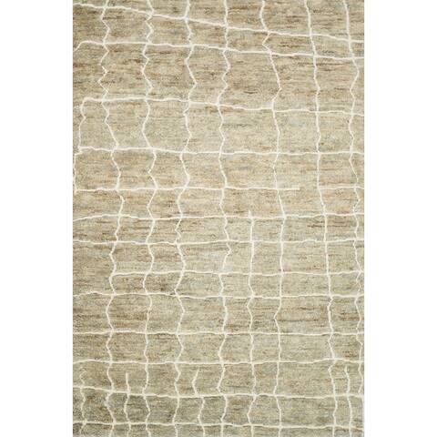 Alexander Home Phoenix Abstract Moroccan Hand Knotted Jute Wool Area Rug