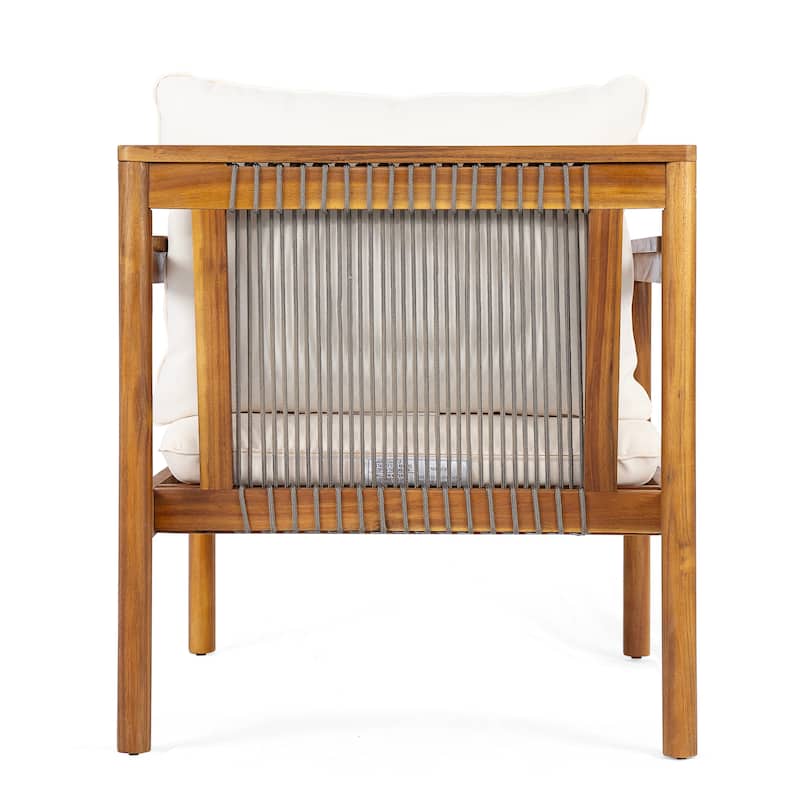 Christopher Knight Home- Elk Acacia Wood Outdoor Chat Set