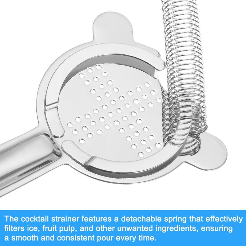 Cocktail Strainer, 1pcs Stainless Steel Bar Strainer for Drinks, 160mm