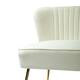 HULALA HOME Monica Modern Velvet Tufted Loveseat with Metal Legs