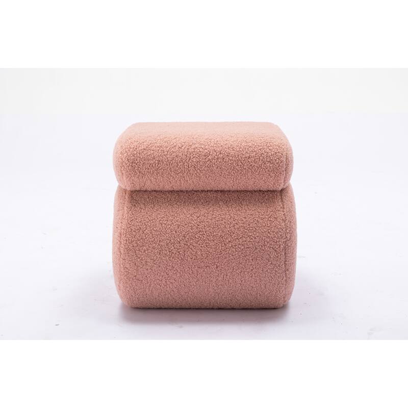 Teddy Fabric Ottoman Makeup Stool Footstool