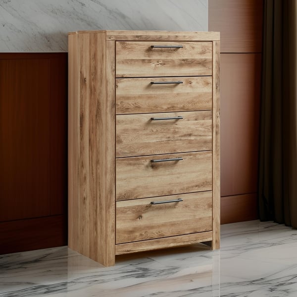 knee length dresses for ladies FiftyFourInch Industrial Rustic Oakwood Dresser with Drawers main image 1