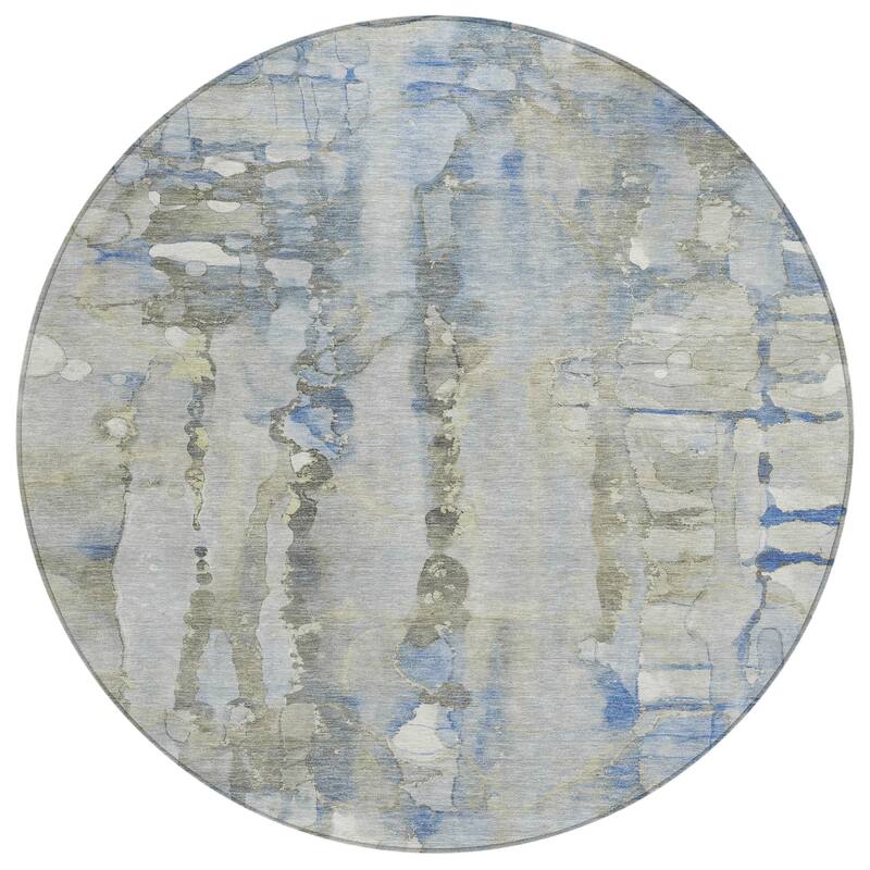 HomeRoots Abstract Transitional Rectangle Outdoor Rug