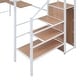 preview thumbnail 18 of 18, Twin Size Metal Loft Bed with Desk and Metal Grid, Stylish Metal Frame Bed with Lateral Storage Ladder and Wardrobe
