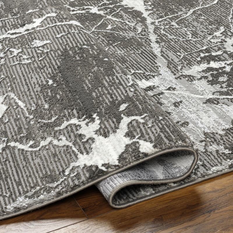 Livabliss Casual Alder Abstract Washable Area Rug