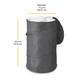Whitmor Collapsible Laundry Hamper with Zippered Lid - Gray - On Sale ...