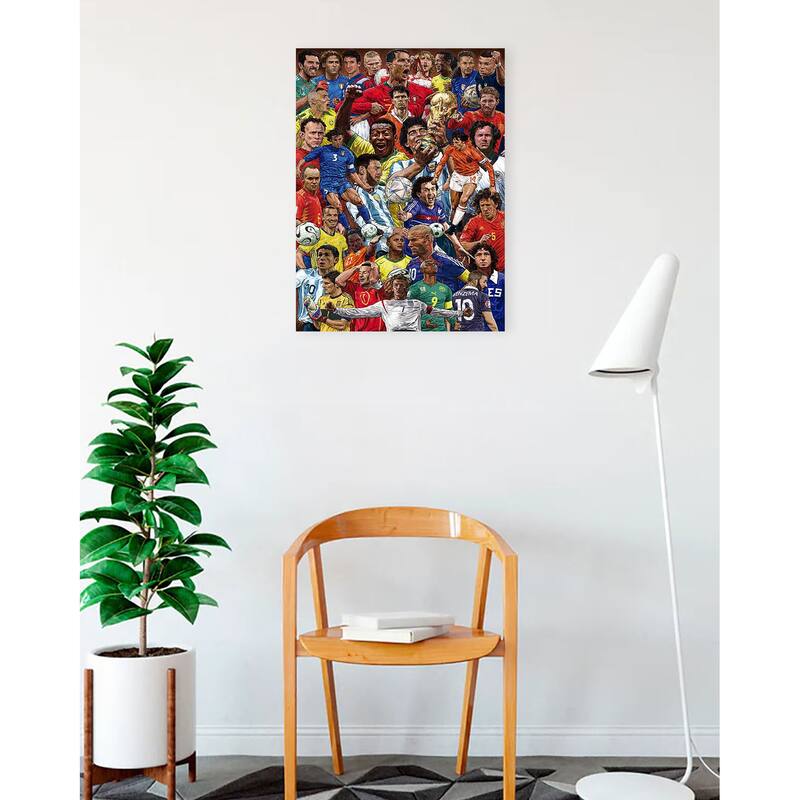 Legends Of Fotball Soccer Art Poster - 24 x 36 Inch