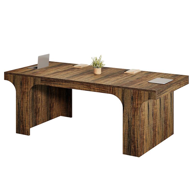 Large Executive Conference Table, Office Meeting Table, Boardroom Computer Writing Desk Workstation Accent Table