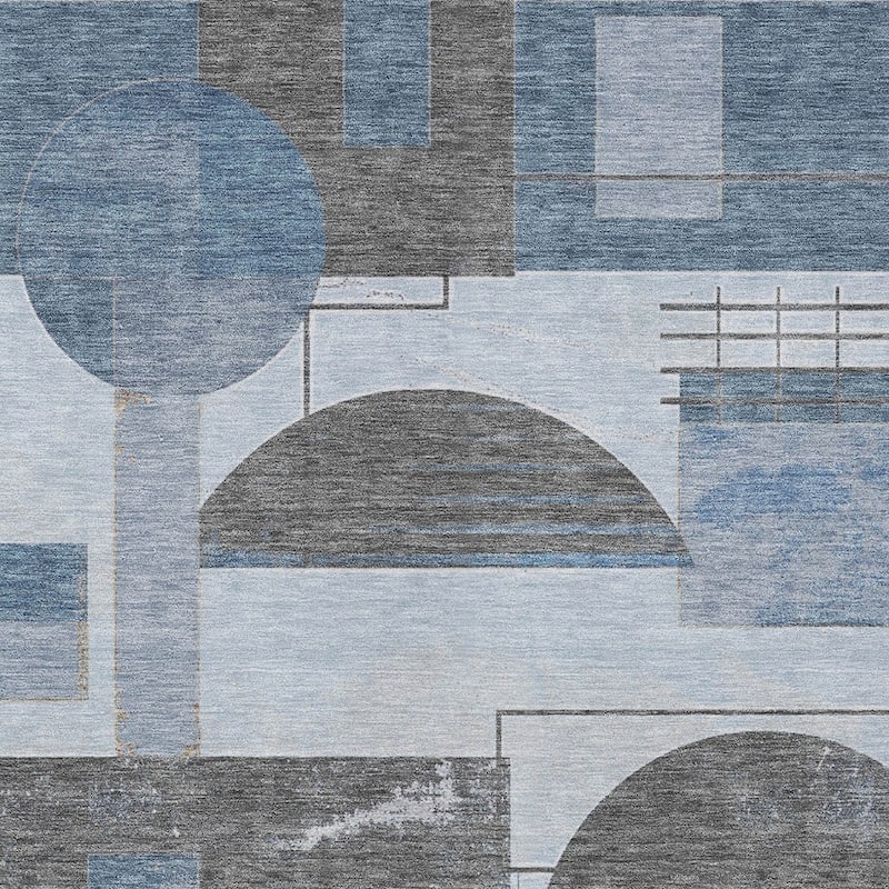 HomeRoots Geometric Modern Rectangle Outdoor Rug