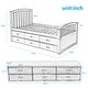 preview thumbnail 2 of 17, Twin Size Solid Wood Platform Bed with Six Storage Drawers for Enhanced Bedroom Organization