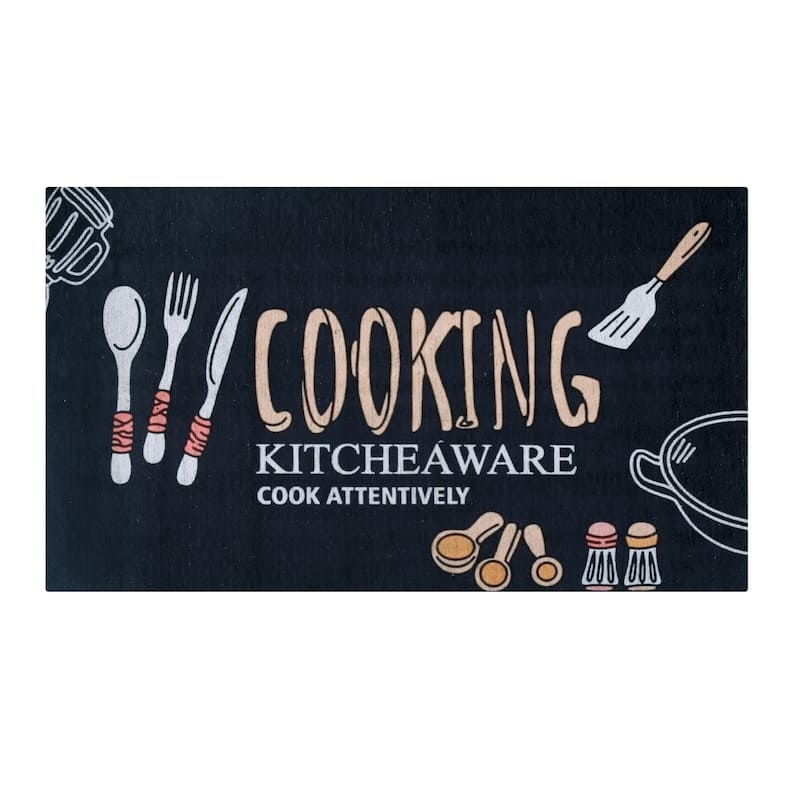 Luxurious Woven Cotton Cushioned Thick Kitchen Mat Rug - Anti-Fatigue, Anti-Skid, - 18''x30''