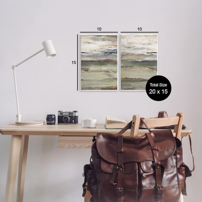 Stupell Earth's Layers Neutral Abstract Wall Plaque Art Design By Lanie Loreth (Set of 2)