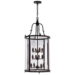 Desire 12 Light Oil Rubbed Bronze Drum Shade Chandelier - Oil Rubbed Bronze