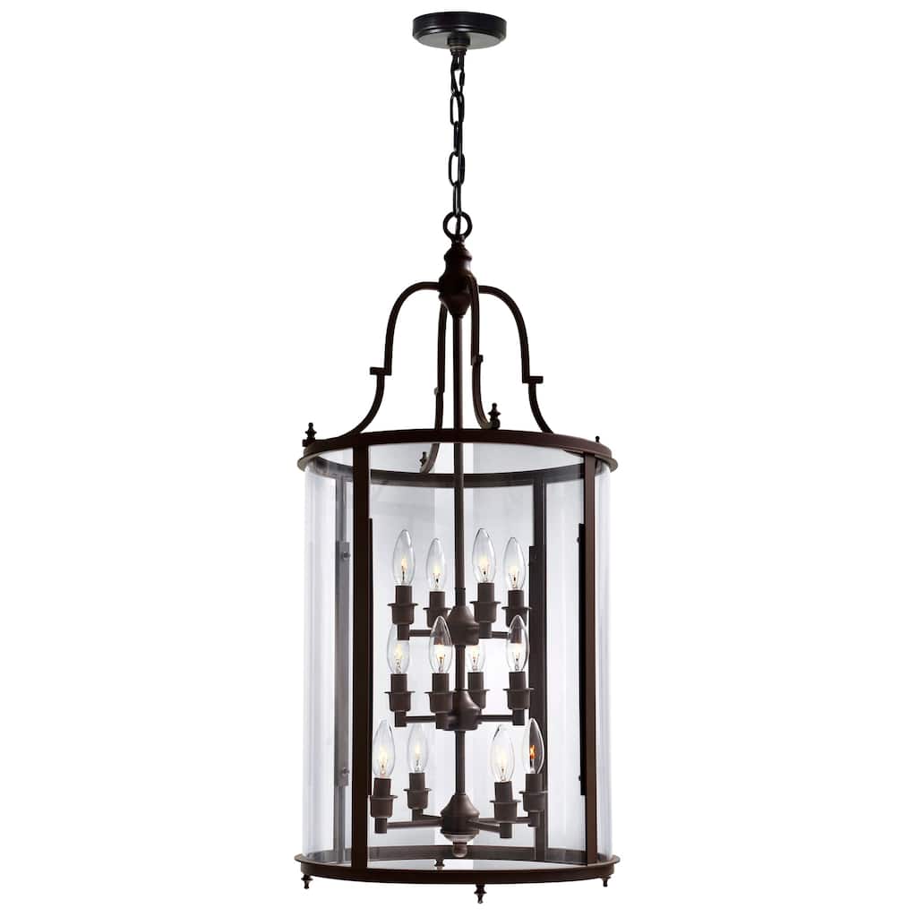 Desire 12 Light Oil Rubbed Bronze Drum Shade Chandelier - Oil Rubbed Bronze