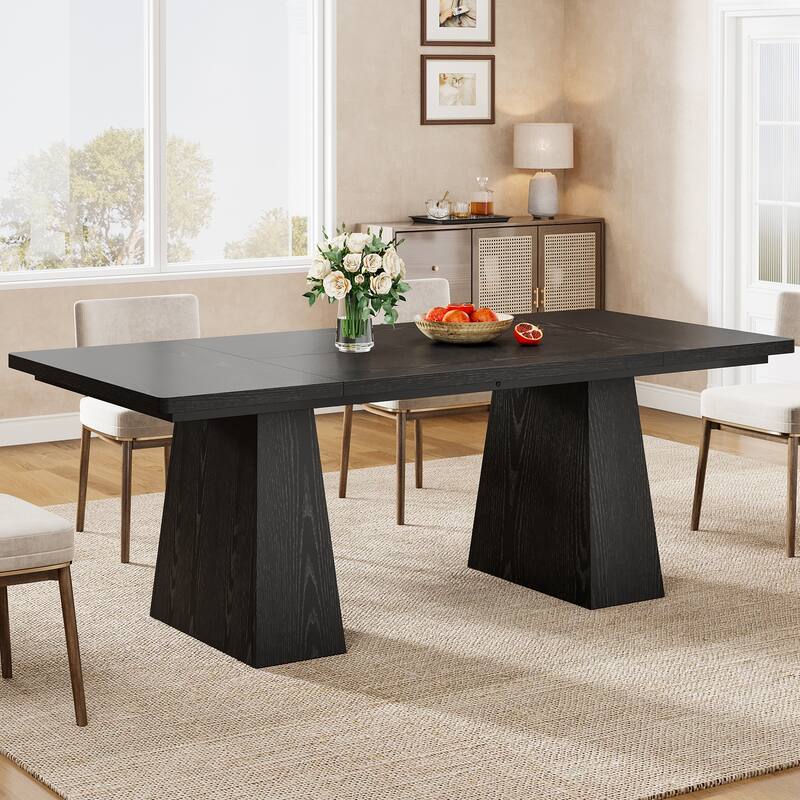 63-inch Rustic Wooden Dining Table for 4