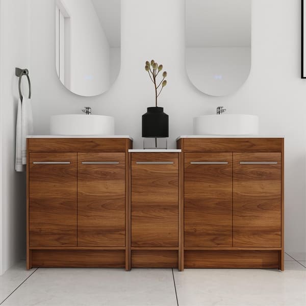 slide 2 of 114, ARTCHIRLY 24/36/48/60 Inch Bathroom Vanity with Sink, Freestanding Bathroom Vanity with Soft Close Door and Shelf