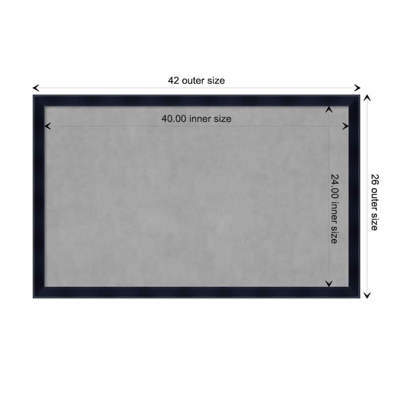 Amanti Art Madison Black Framed Magnetic Board - Board Size 40x24